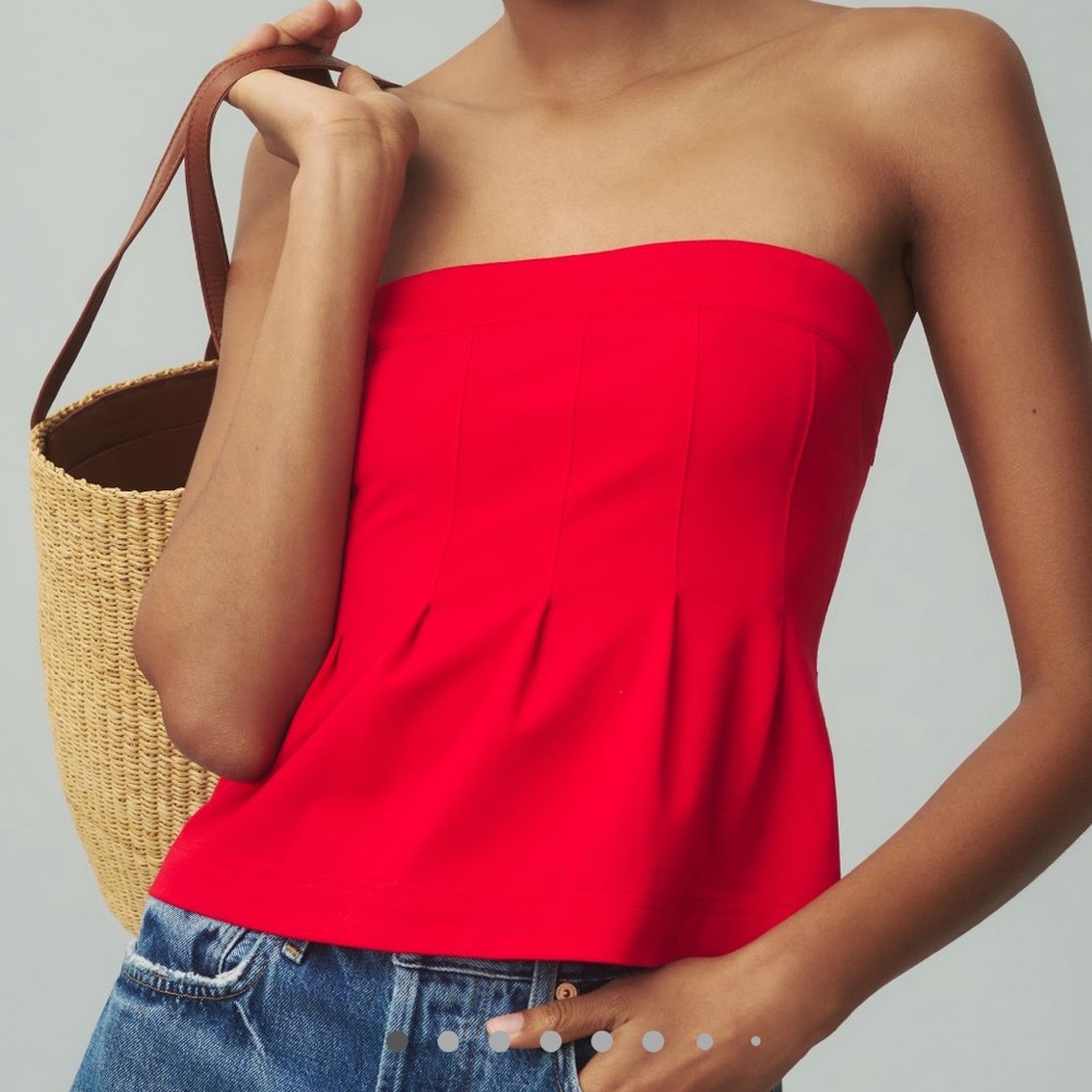 Anthropologie The Fontana Flared Tube Top by Maeve; NWT